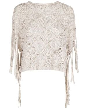 Antonelli Overhemden ,Pailletten Brionia Sweater - Wit