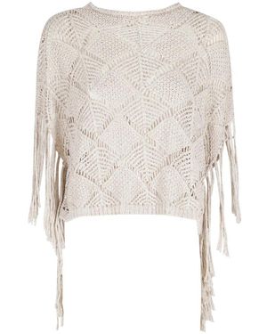 Antonelli Overhemden ,Pailletten Brionia Sweater - Wit