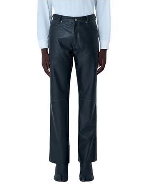 MM6 by Maison Margiela Straight Trousers - Blue