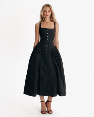 Milla Corset Midi Dress - Blue