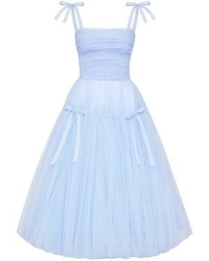 Milla Light Tie-Straps Tulle Dress - Blue