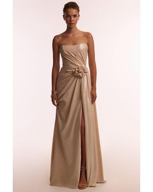 Milla Dazzling Sequinned Maxi Dress - Brown