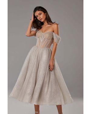 Milla Sparkly Cocktail Midi Tulle Dress - Multicolor