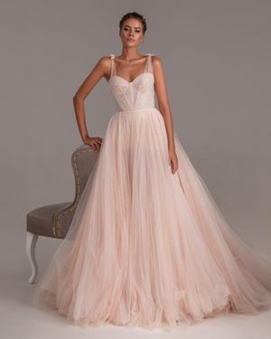 Milla Multi-Layered Tulle Gown - Pink