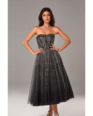 Milla Sparkly Midi Dress - Black