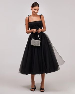 Milla Tie-Strap Cocktail Dress With The Elegant Co - Black