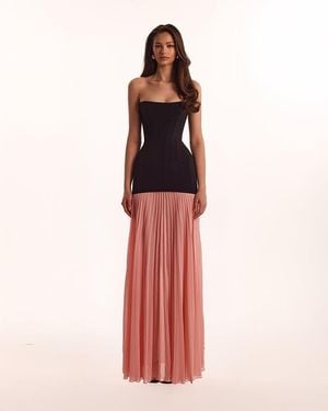Milla Dress With A Pleated Skirt, Parisienne - Red
