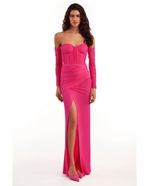 Milla Vibrant Bustier Maxi Dress - Pink