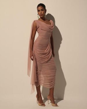 Milla Midi Dress - Natural