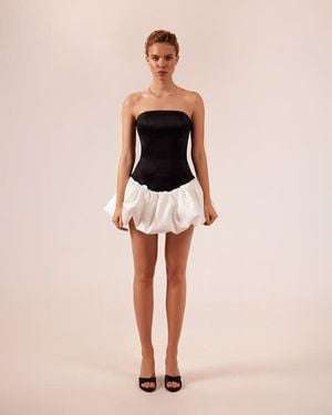 Millà Swan-Like Mini Corset Dress, Glow-Up - Black
