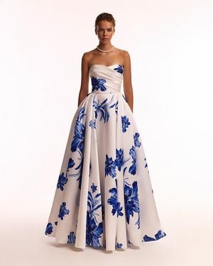 Milla Wonderful A-Line Maxi Dress With Flower - White