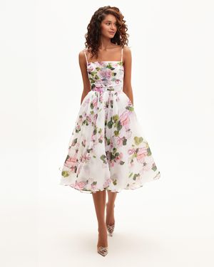 knee length dresses for ladies Green spaghetti strap pleated maxi dress, Garden of Eden