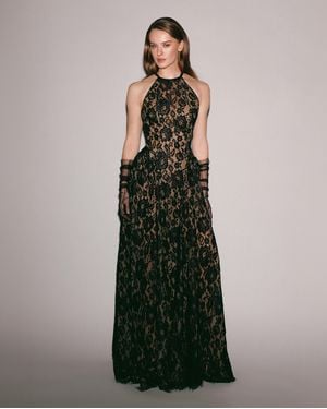 Milla Chantilly Lace Maxi Dress - Multicolor