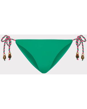 MILLY Two Tone Rope Bikini Bottom - Green