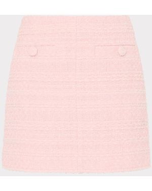 MILLY Briar Tweed Mini Skirt - Pink