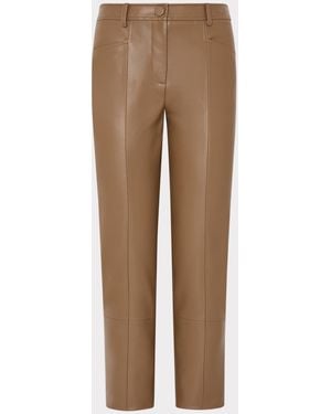 MILLY Rue Vegan Leather Pants - Natural