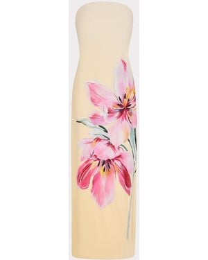 MILLY Vera Printed Maxi Dress - Pink