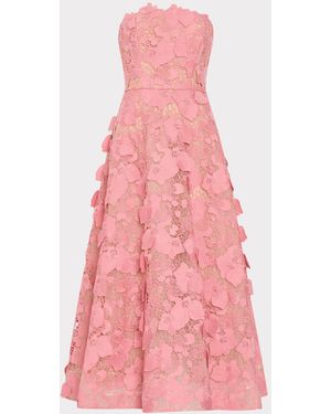 MILLY Petunia Lace Gown - Pink