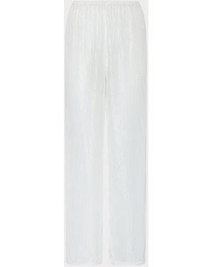 MILLY Celina Pinstripe Cover-up Pant - White