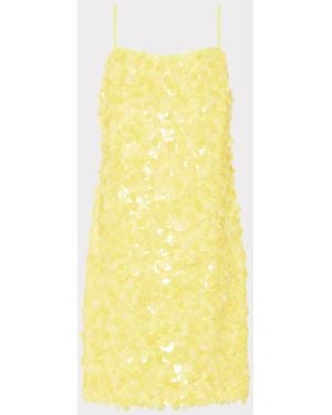 MILLY Colette Sequin Mini Dress - Yellow