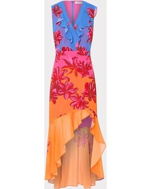 MILLY Nanci Printed Midi Dress - Multicolor
