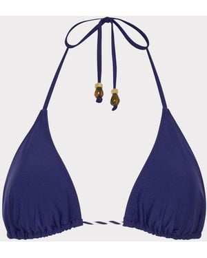 MILLY Two Tone Rope Bikini Top - Blue