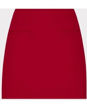 MILLY Lizzy Cady Mini Skirt - Red