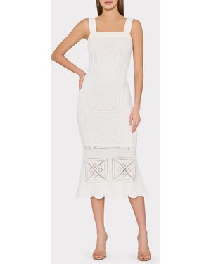 milly bubble pointelle knit midi dress Milly Bubble Pointelle Midi Knit Dress By Request