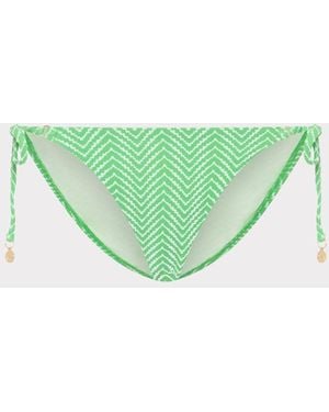MILLY Verde Chevron Bikini Bottom - Green