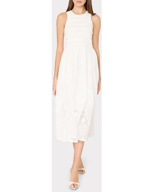milly bubble pointelle knit midi dress Milly Bubble Pointelle Knit Midi-Dress