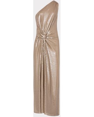 MILLY Porsha Sequin Gown - Natural