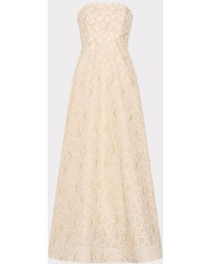 MILLY Sonja Curled Lace Gown - Natural