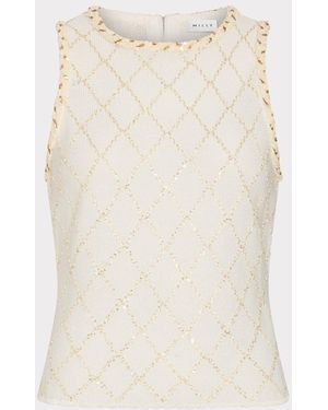 MILLY Meli Knit Top - White
