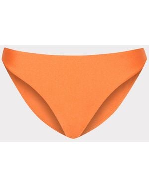 MILLY Margot Gloss Bikini Bottom - Orange