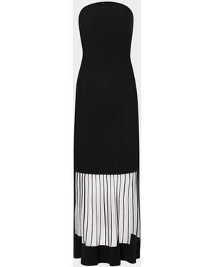 MILLY Dani Strapless Midi Dress - Black