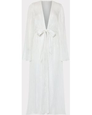 MILLY Vince Pinstripe Cover-up - White
