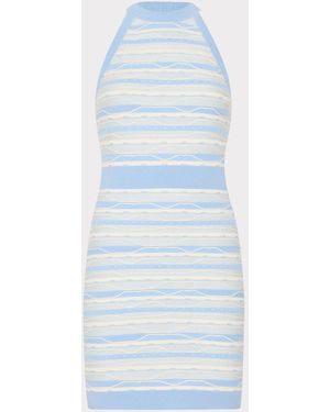 MILLY Sadie Stripe Mini Dress - Blue