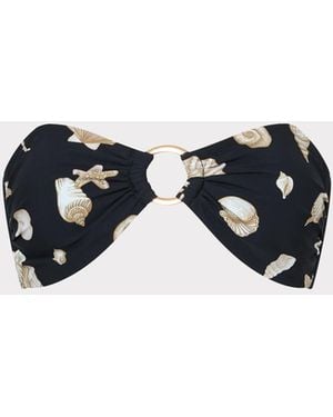 MILLY Seashell O-ring Bikini Top - Black