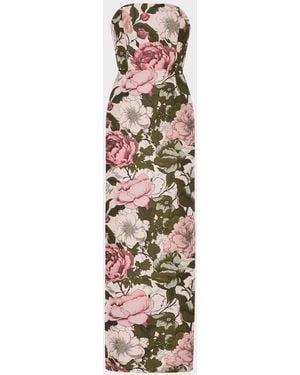 MILLY Ella Jacquard Maxi Dress - White