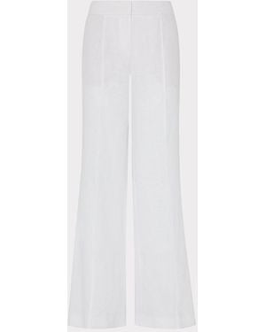 MILLY Nash Linen Pants - White