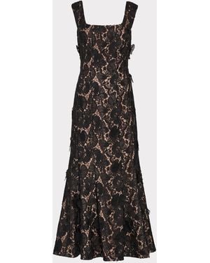 MILLY Spencer Lace Midi Dress - Black
