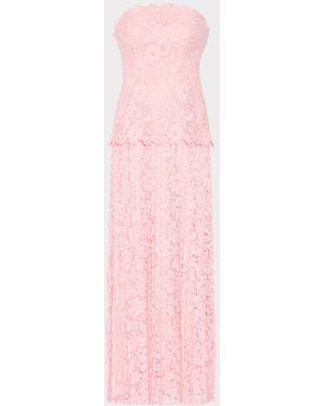 fill your heart lace maxi dress LACE MOCKNECK DRESS IN Black Large