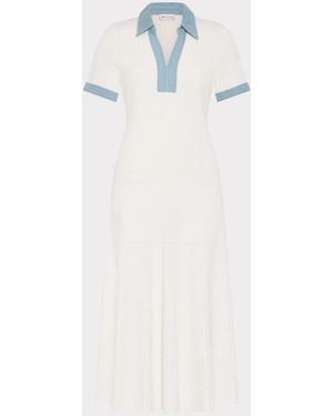 MILLY Maris Knit Midi Dress - White