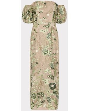 MILLY Nene Embroidered Mesh Dress - White