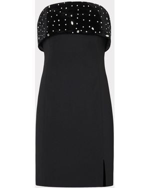 MILLY Indy Crystal Embellished Mini Dress - Black