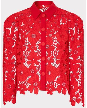 MILLY June Roja Lace Top (old) - Red
