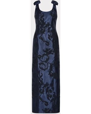 MILLY Kaelynn Floral Jacquard Dress - Blue
