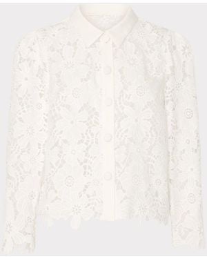 MILLY June Roja Lace Top - White