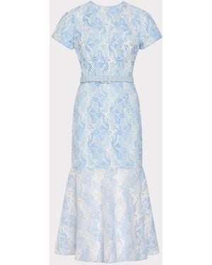 MILLY Tahlia Butterfly Lace Dress - Blue