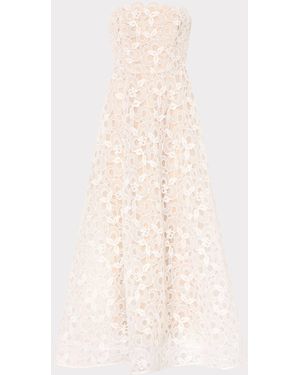 MILLY Petunia Lace Gown - White